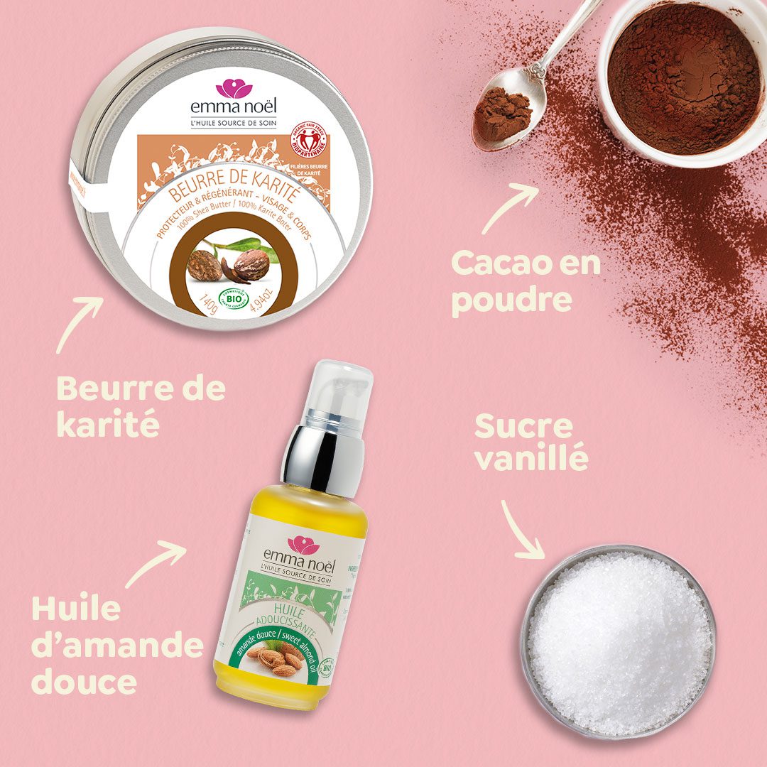 DIY Emma Noël Masque capilaire choco vanille